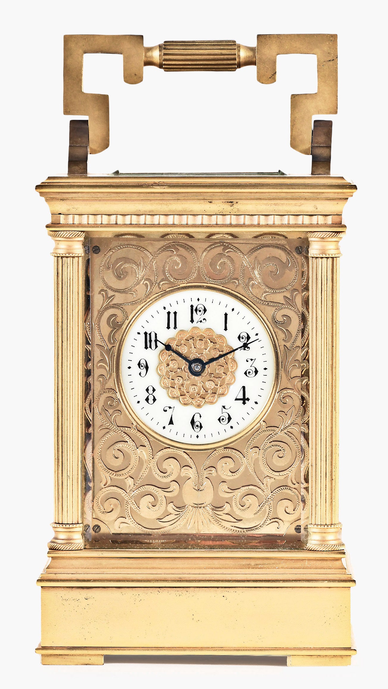A rare late 19th century Boston Clock Co. two train carriage clock with anglais style case (1 of 6)