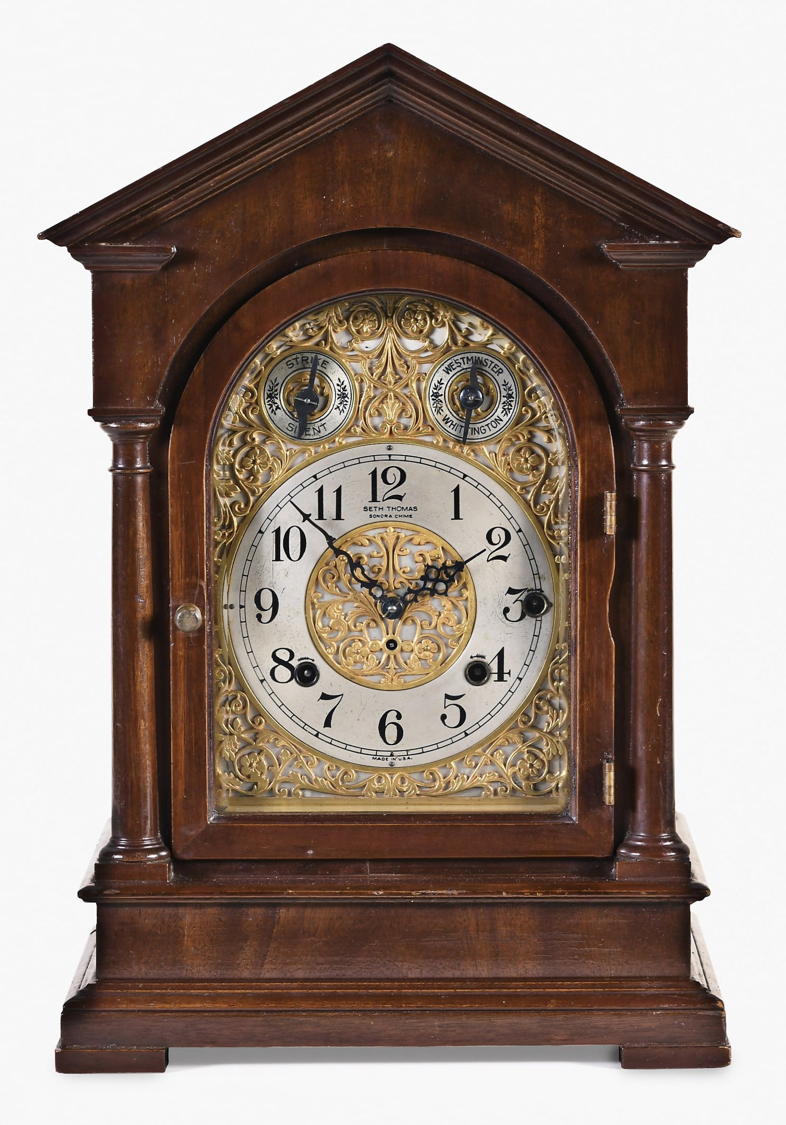 A Seth Thomas Chime No. 2001 eight bell Sonora chime mantel clock (1 of 8)