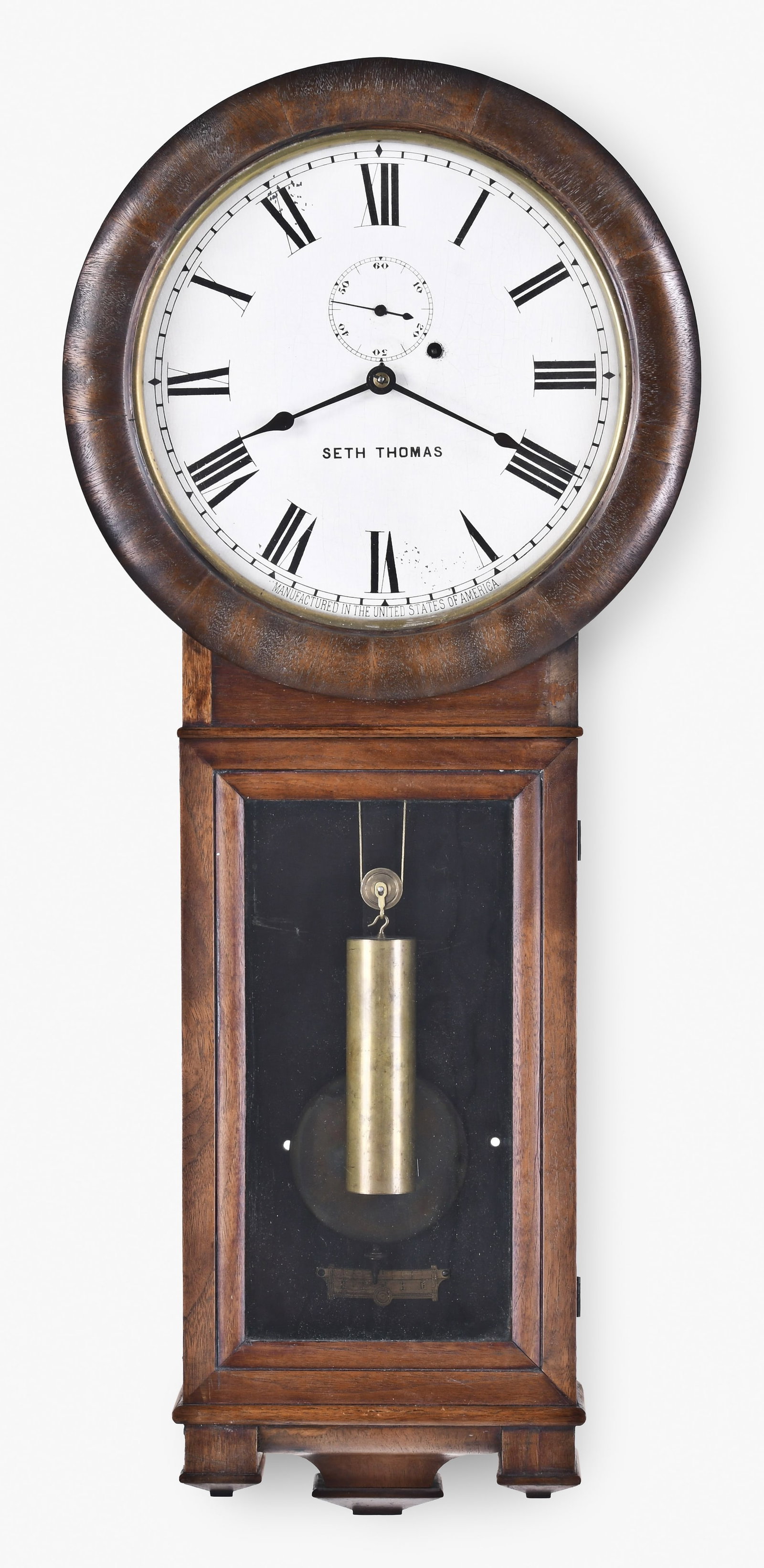 A Seth Thomas Clock Co. Regulator No. 2 hanging clock (1 of 7)