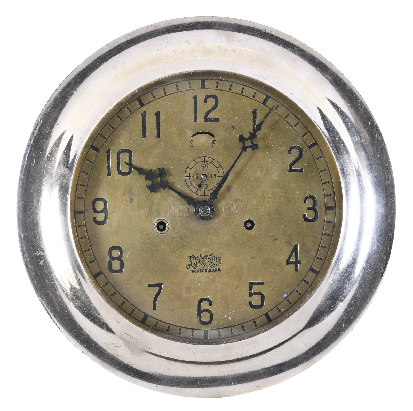 An Ashton Valve Co. marine wall timepiece (1 of 7)