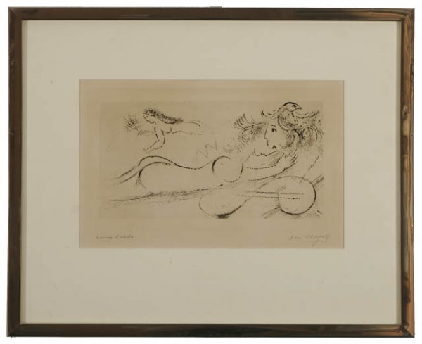 MARC CHAGALL Amourous III Etching - 2