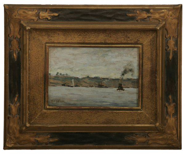 DEDRICK STUBER Tug Boat Oil Painting - 2