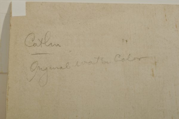 GEORGE CATLIN Indian Artifacts Watercolor - 5