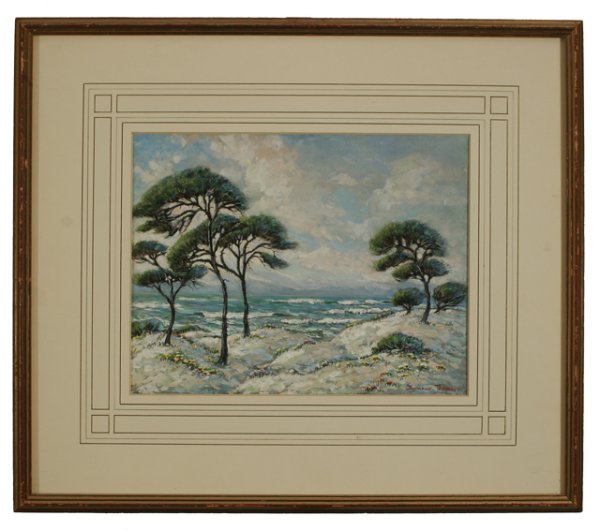 STEPHEN THOMAS Monterey Coast California Gouache P - 2