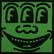 438: KEITH HARING Green Happy Face Painting