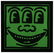 438: KEITH HARING Green Happy Face Painting - 2