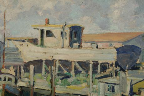 PETER BELA MAYER American Painting Dockside - 3