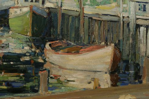 PETER BELA MAYER American Painting Dockside - 4