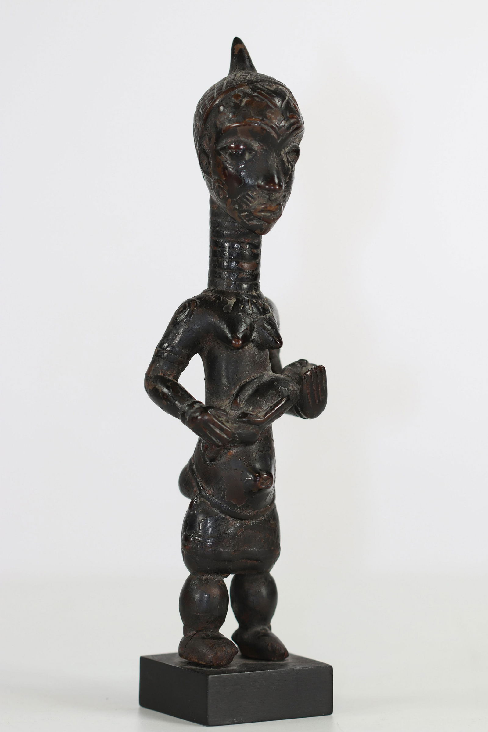 Africa wooden statue dark patina Democratic Republic of (1 of 3)