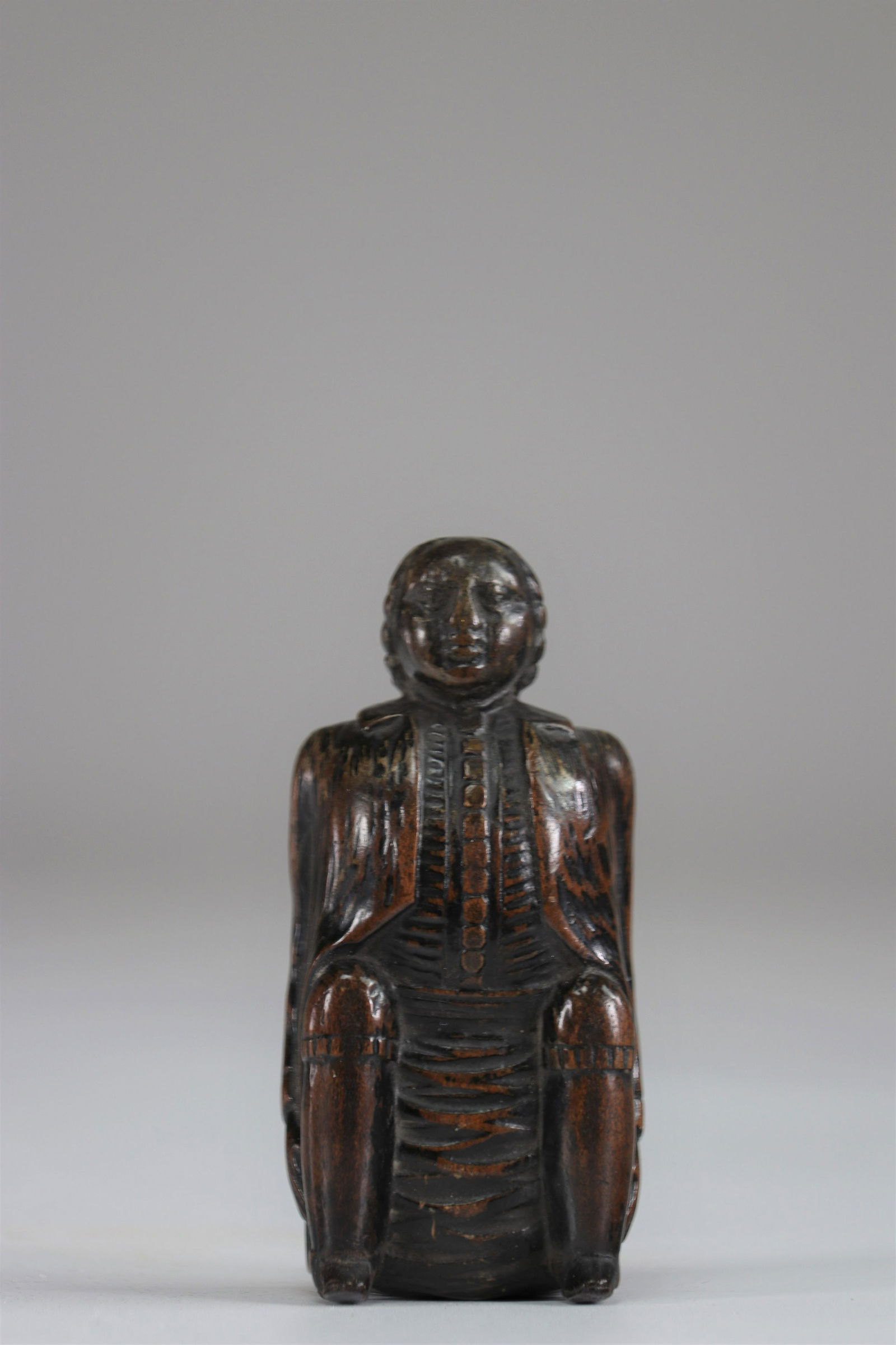 18th century anthropomorphic carved wooden snuffbox (1 of 3)