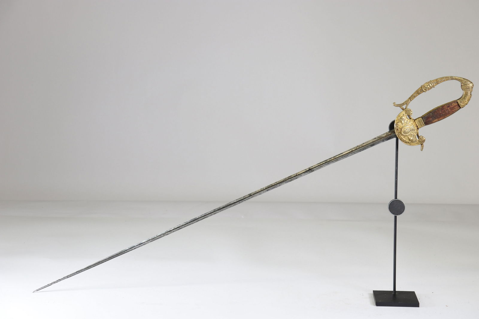 rapier sword, triangular blade, French, three fleurs de (1 of 4)