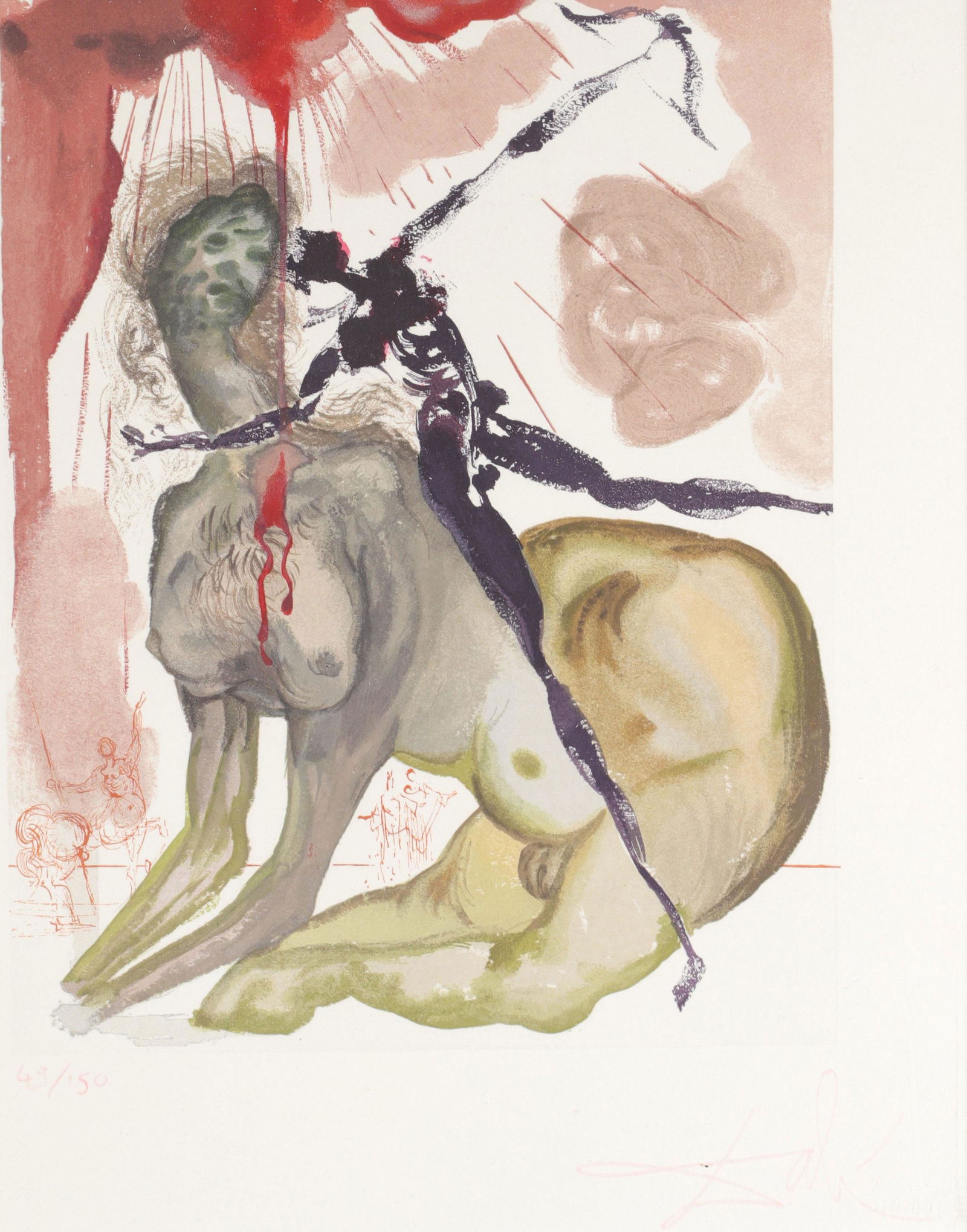 Salvador Dali. "The Minotaur". The Divine Comedy - Hell (1 of 2)