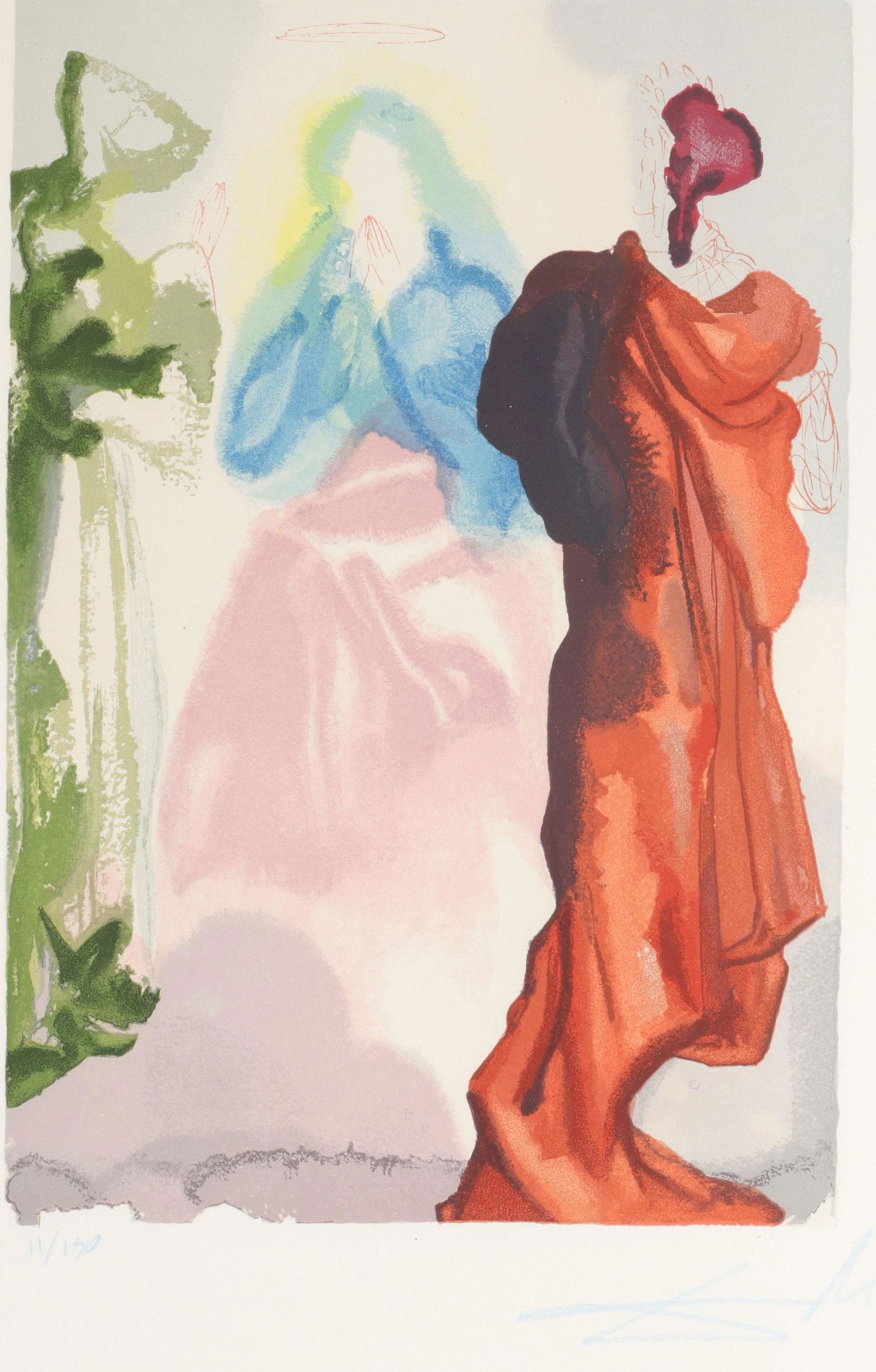 Salvador Dali. "The prayer of Saint Bernard". The (1 of 2)