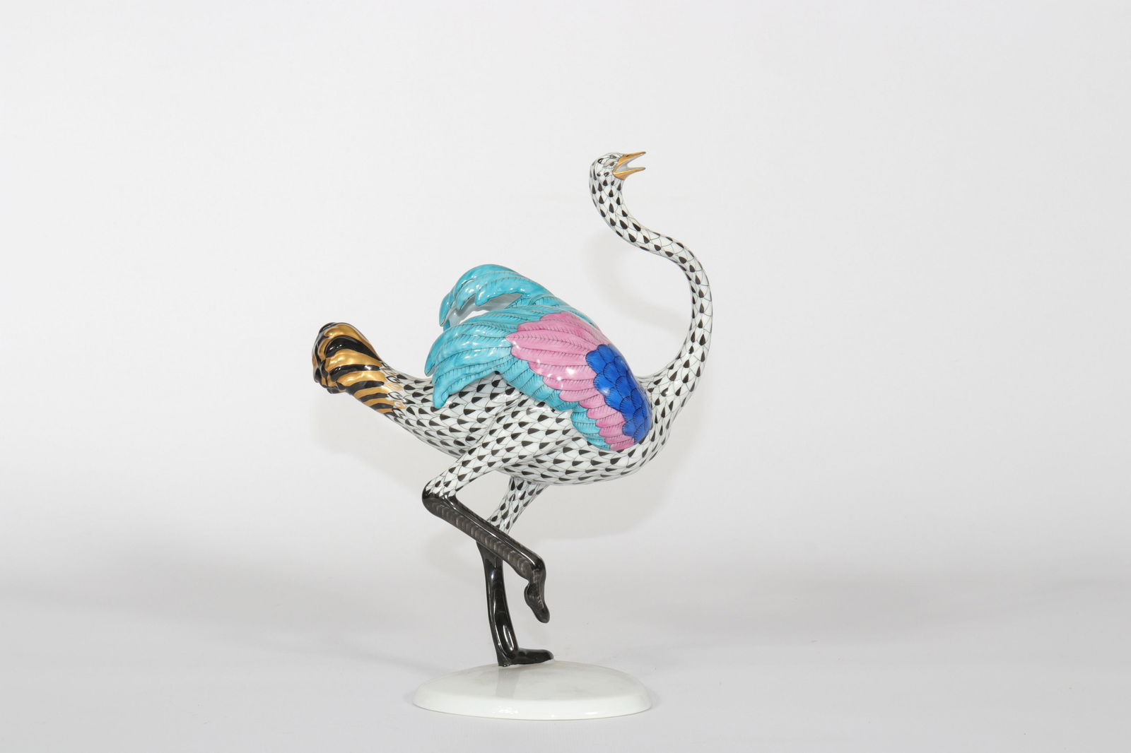 Herend Porcelain Ostrich. Period XXth century (1 of 5)