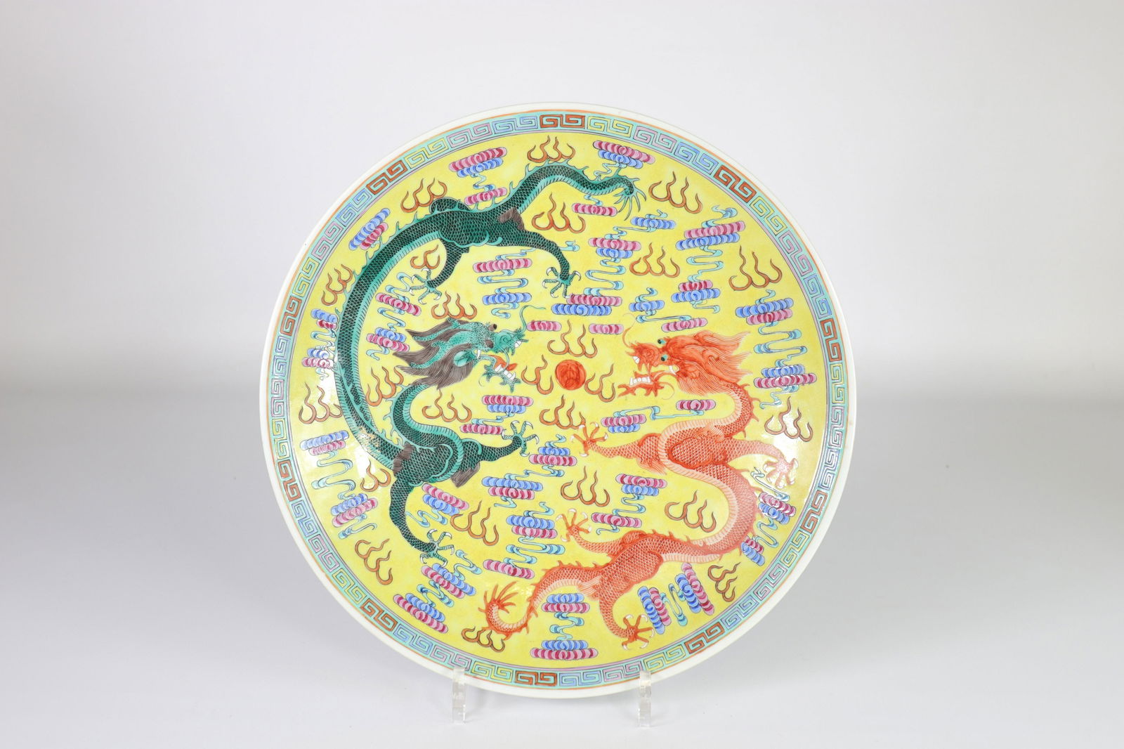 China porcelain plate dragon decor Guangxu brand (1 of 2)