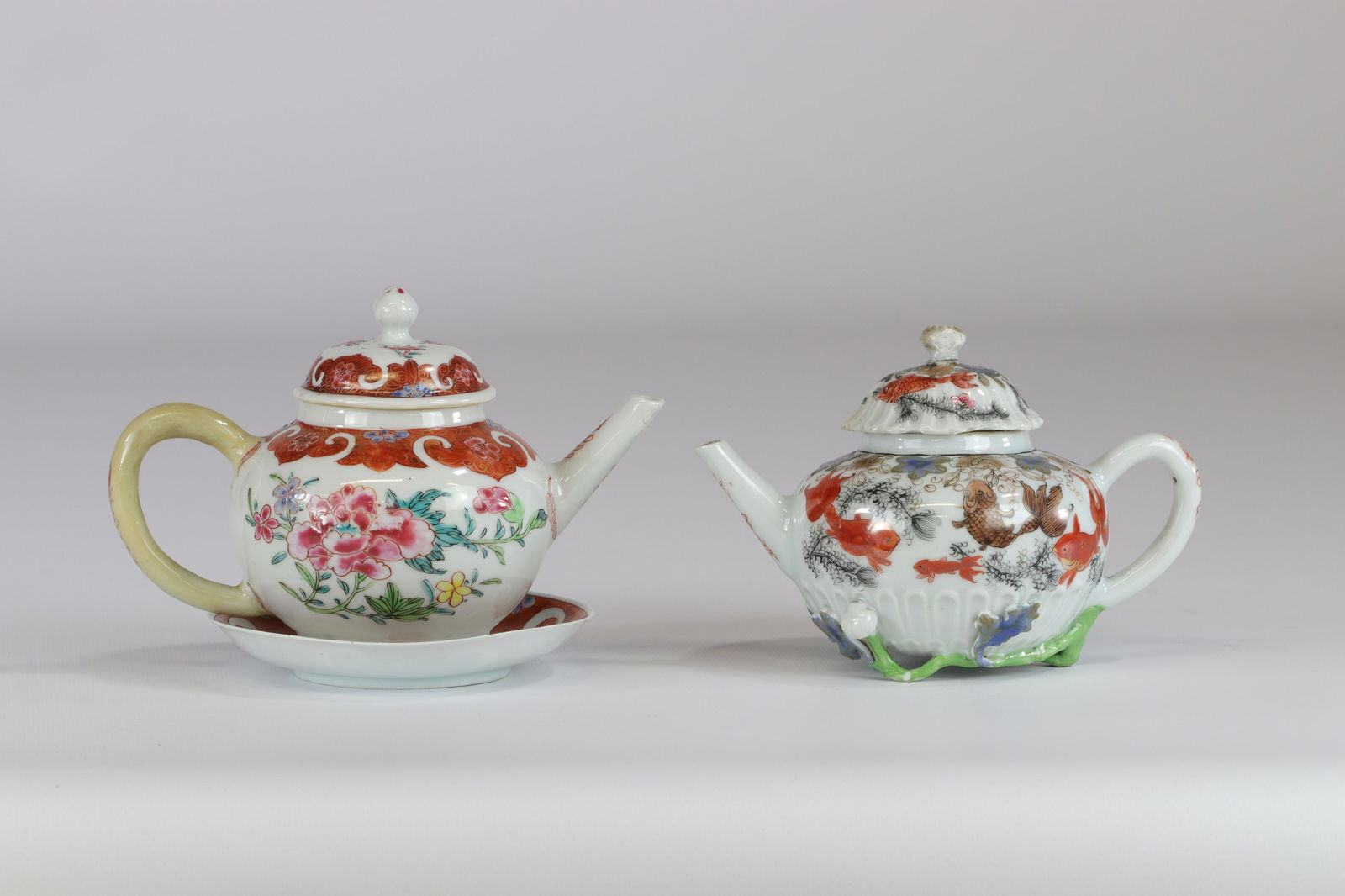 China, 18th century famille rose porcelain teapots (2) (1 of 3)