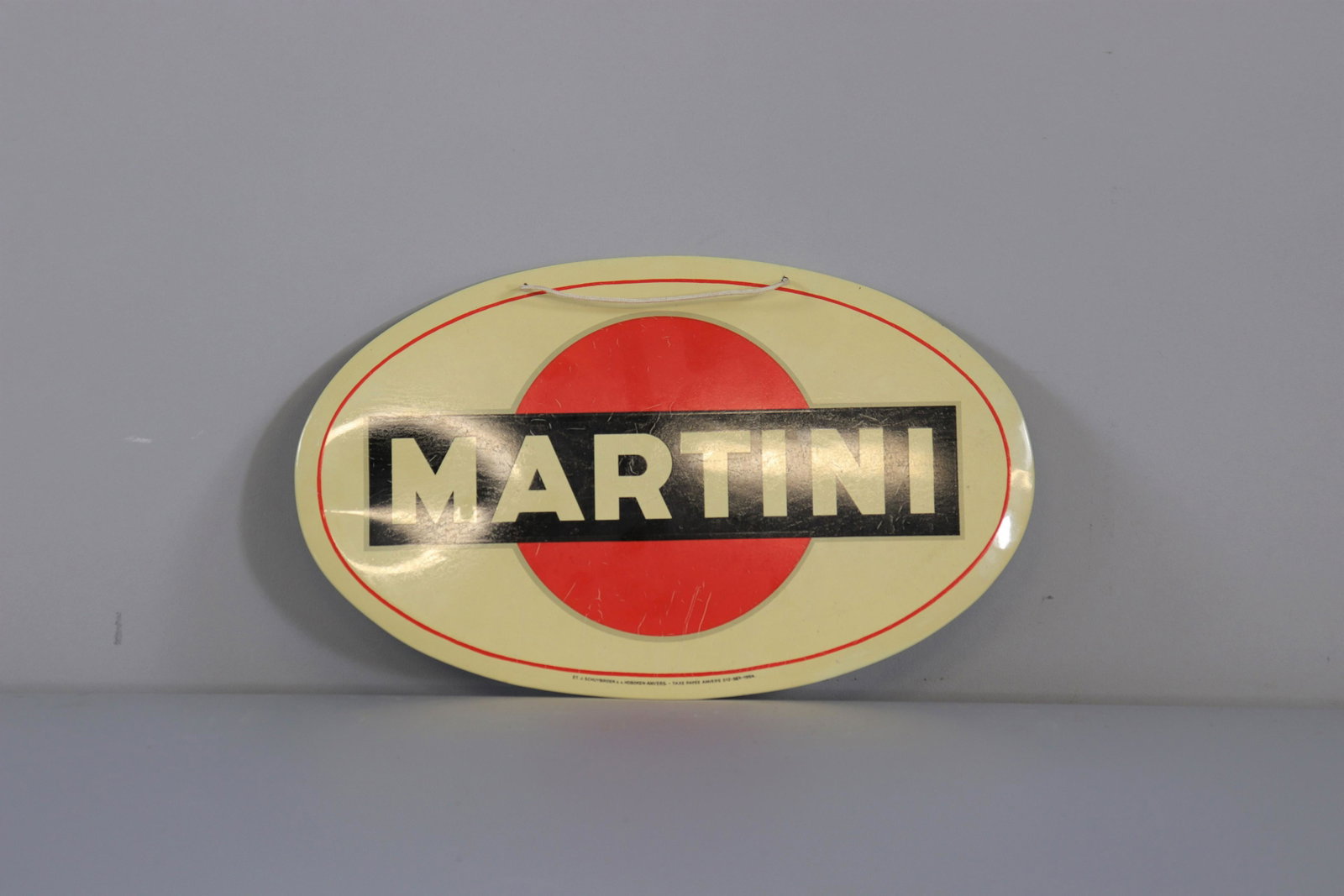 Belgium painted plaque Martini 1954: Belgium painted plaque Martini 1954 - Sizes: H150MM L250MM - Weight (K): 0,08kg - Condition: at first glance - good condition - no restoration - no repair