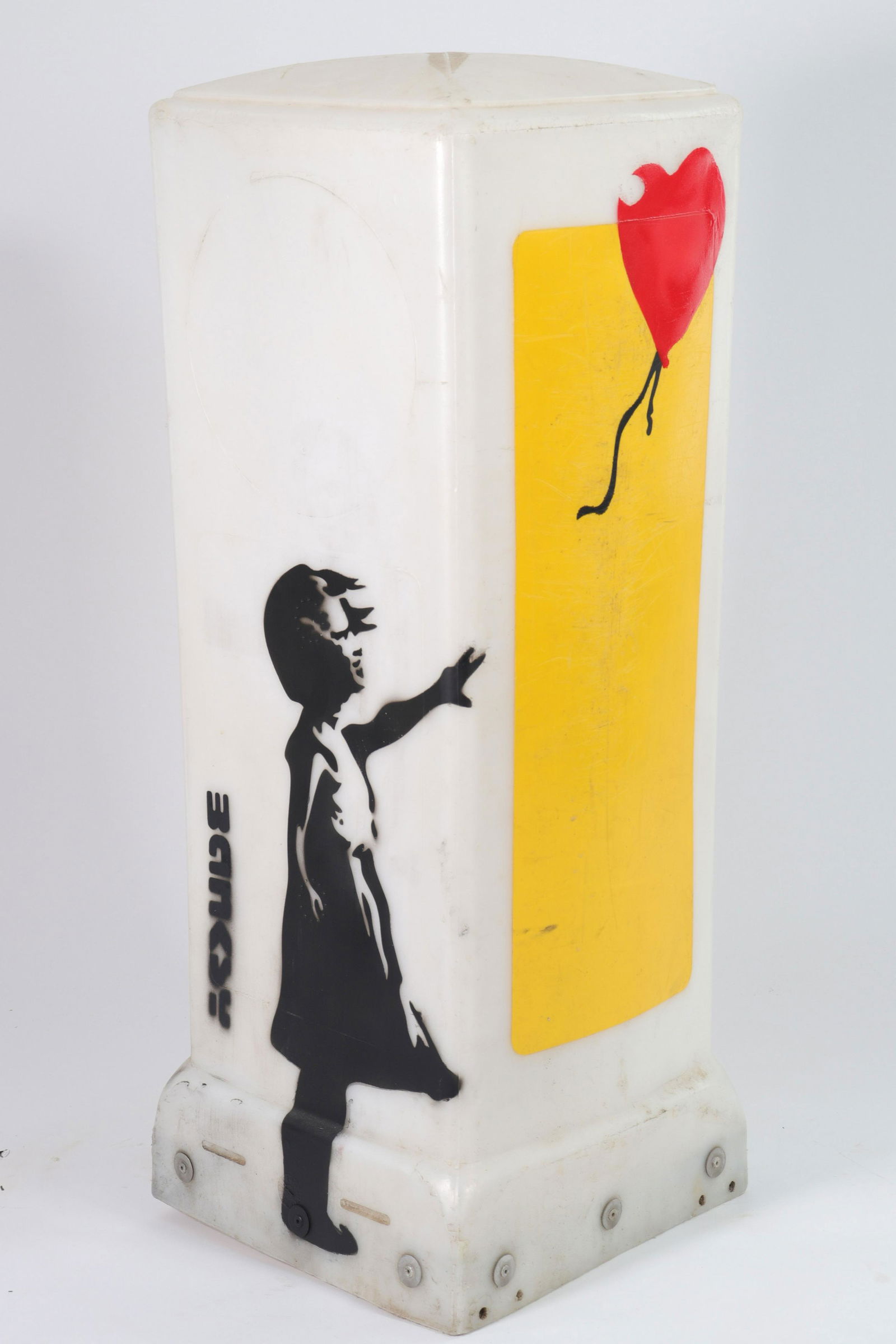 Banksy 2003 Spray and stencil on a plastic sign post (1 of 4)