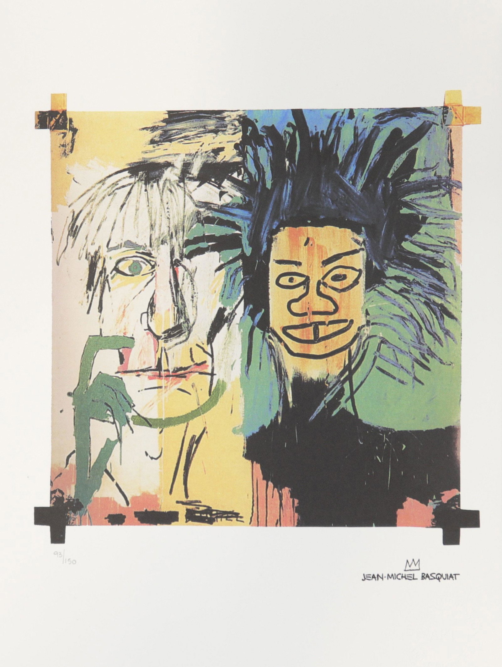 Jean-Michel Basquat - Lithograph on paper signed and: Jean-Michel Basquat - Lithograph on paper signed and numbered - Period: Xxth - Sizes: H 285 L 370 MM - Weight (K): 0,05kg - Condition: at first glance - good condition - no restoration - no repair - A