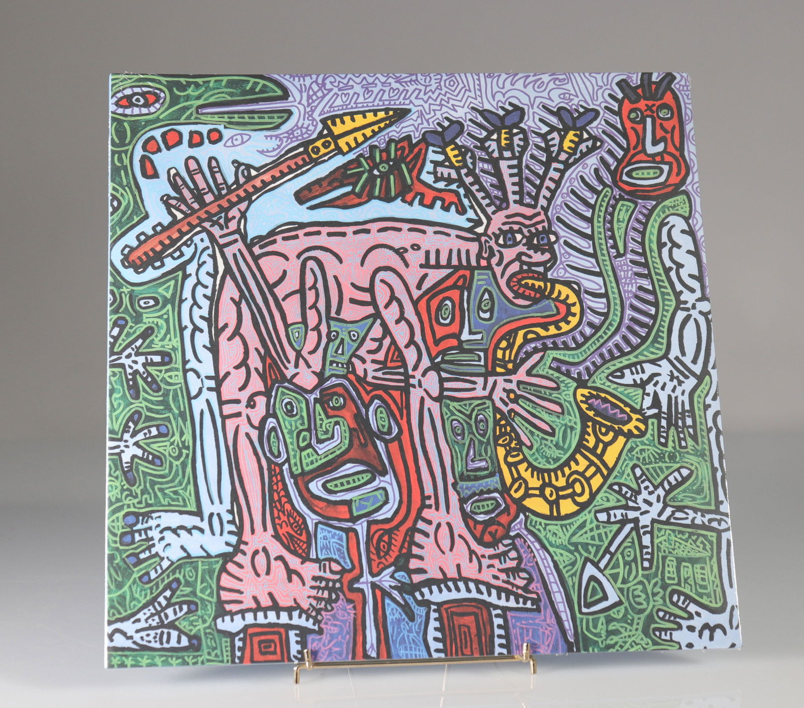 Robert Combas - Jazzman, 2021 Silkscreen on vinyl: Robert Combas - Jazzman, 2021 Silkscreen on vinyl sleeve and vinyl record. Limited edition - Period: Xxth - Sizes: L 310 MM l 310 MM - Weight (K): 0,34kg - Condition: at first glance - good condition