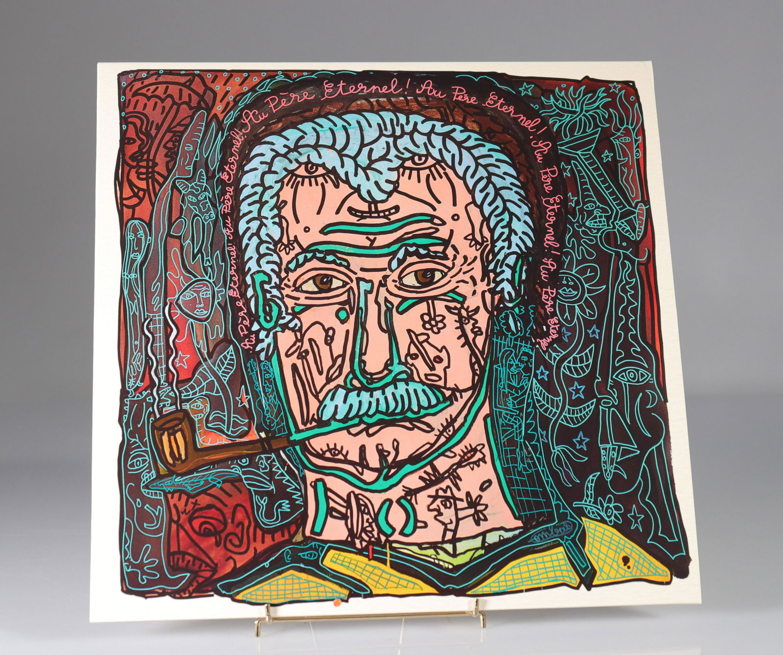ROBERT COMBAS - GEORGES BRASSENS, 2021 Silkscreen on: ROBERT COMBAS - GEORGES BRASSENS, 2021 Silkscreen on vinyl sleeve front & back. Internal screen printed pocket on front & back. Limited edition of 700 pieces. - Period: Xxth - Sizes: L 315 MM l 315 MM
