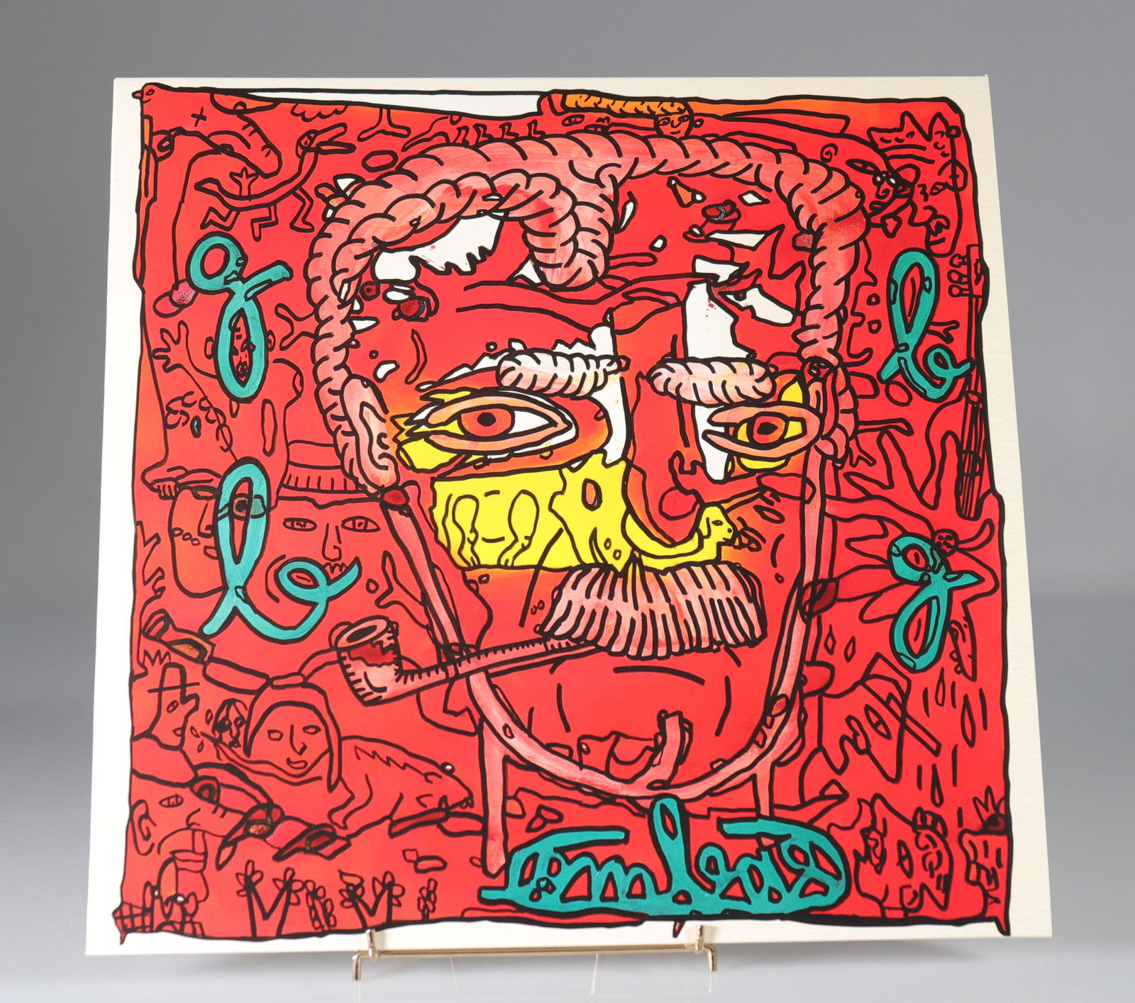 ROBERT COMBAS - GEORGES BRASSENS, 2021 Silkscreen on: ROBERT COMBAS - GEORGES BRASSENS, 2021 Silkscreen on vinyl sleeve front & back. Internal screen printed pocket on front & back. Limited edition of 700 pieces. - Period: Xxth - Sizes: L 315 MM l 315 MM