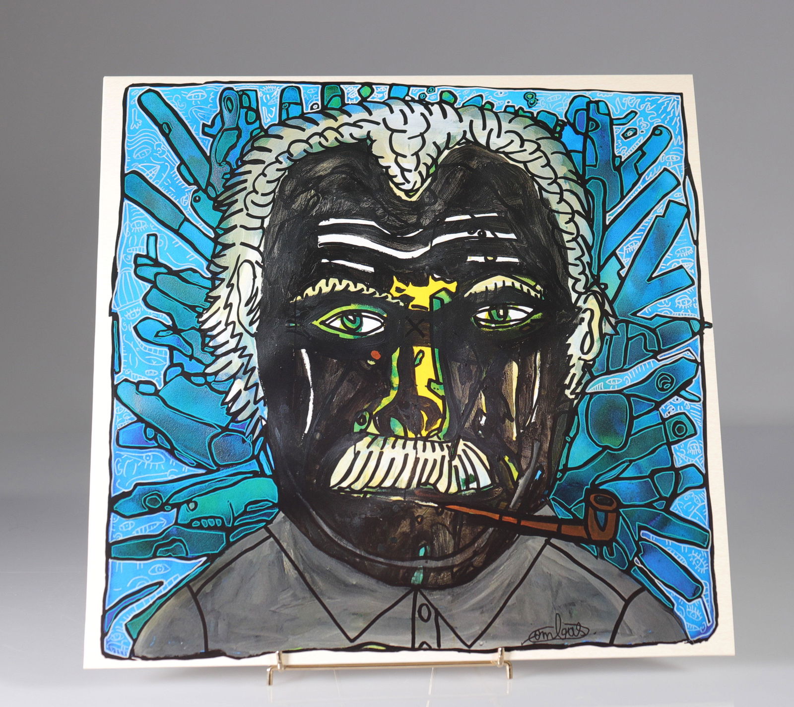 ROBERT COMBAS - GEORGES BRASSENS, 2021 Silkscreen on: ROBERT COMBAS - GEORGES BRASSENS, 2021 Silkscreen on vinyl sleeve front & back. Internal screen printed pocket on front & back. Limited edition of 700 pieces. - Period: Xxth - Sizes: L 315 MM l 315 MM