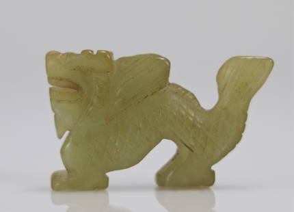 Green jade lion: Green jade lion - Weight: 70 g - Region: China - Sizes: H45mm L75mm - Condition: at first sight - good condition - no restoration - no repair