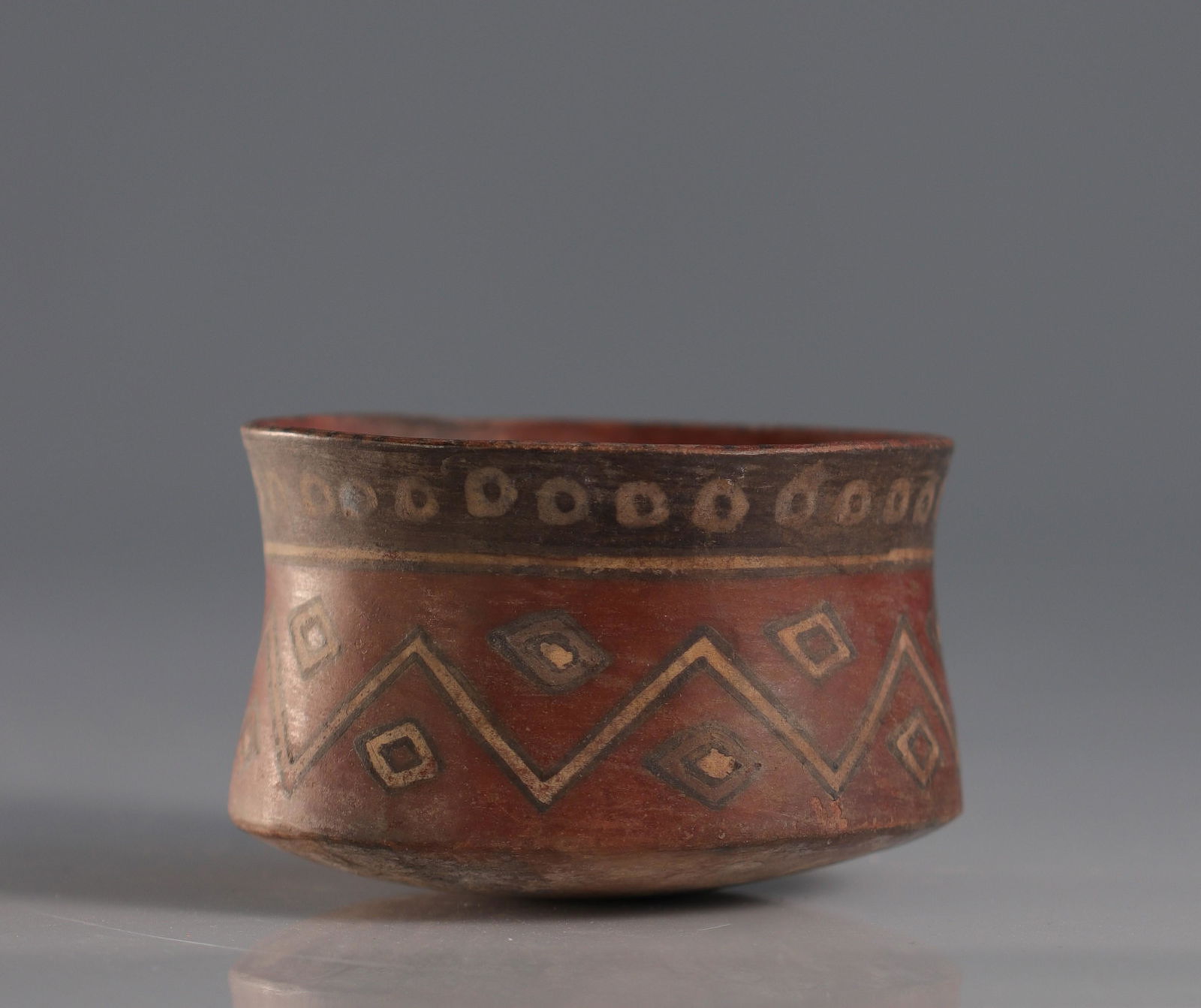 Bowl anthropomorphic geometric shape and patterns South Inca / Southern Highland Peru 1450 to 1532 (1 of 3)