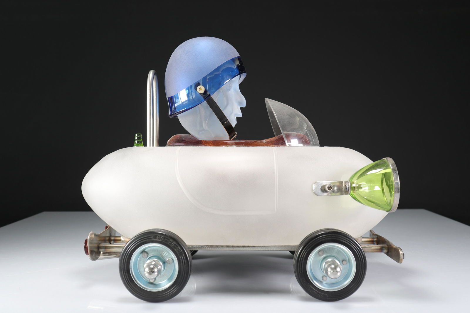 Car sculpture by Constant Beerden. Unique crystal and glass paste piece (1 of 6)