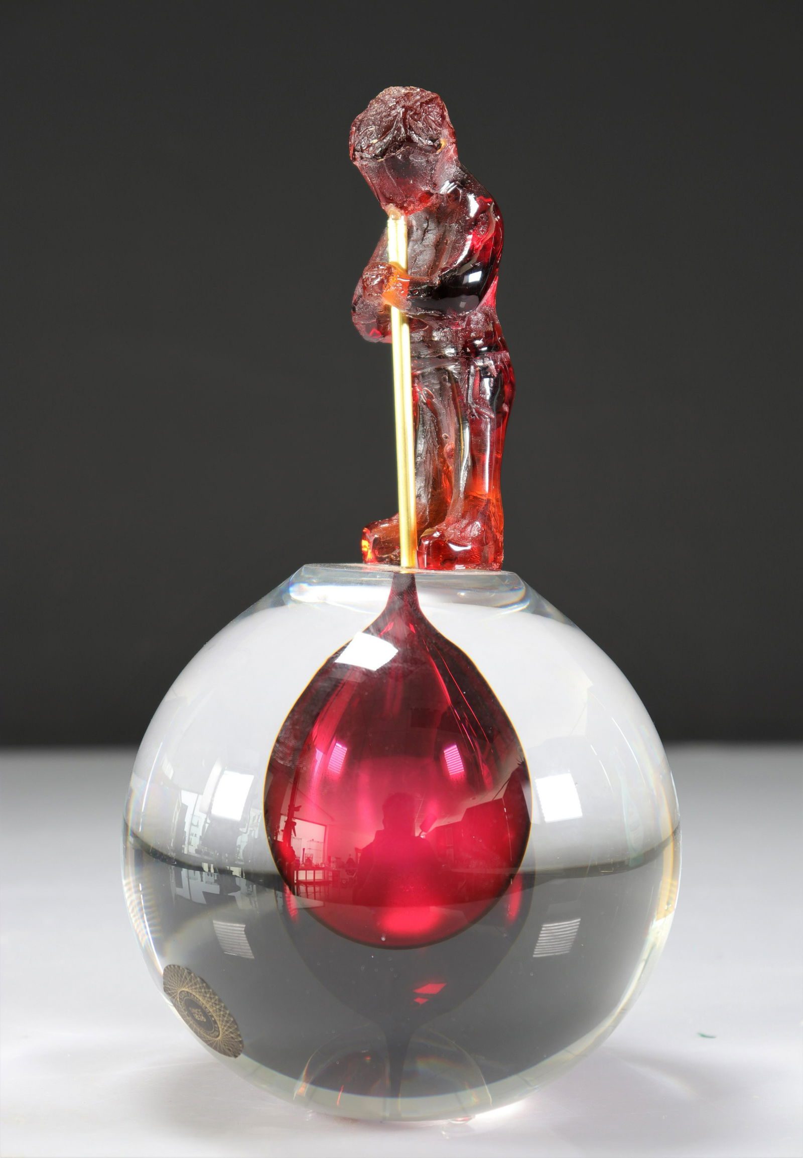 Val Saint-Lambert paperweight. N. Collard (1 of 3)