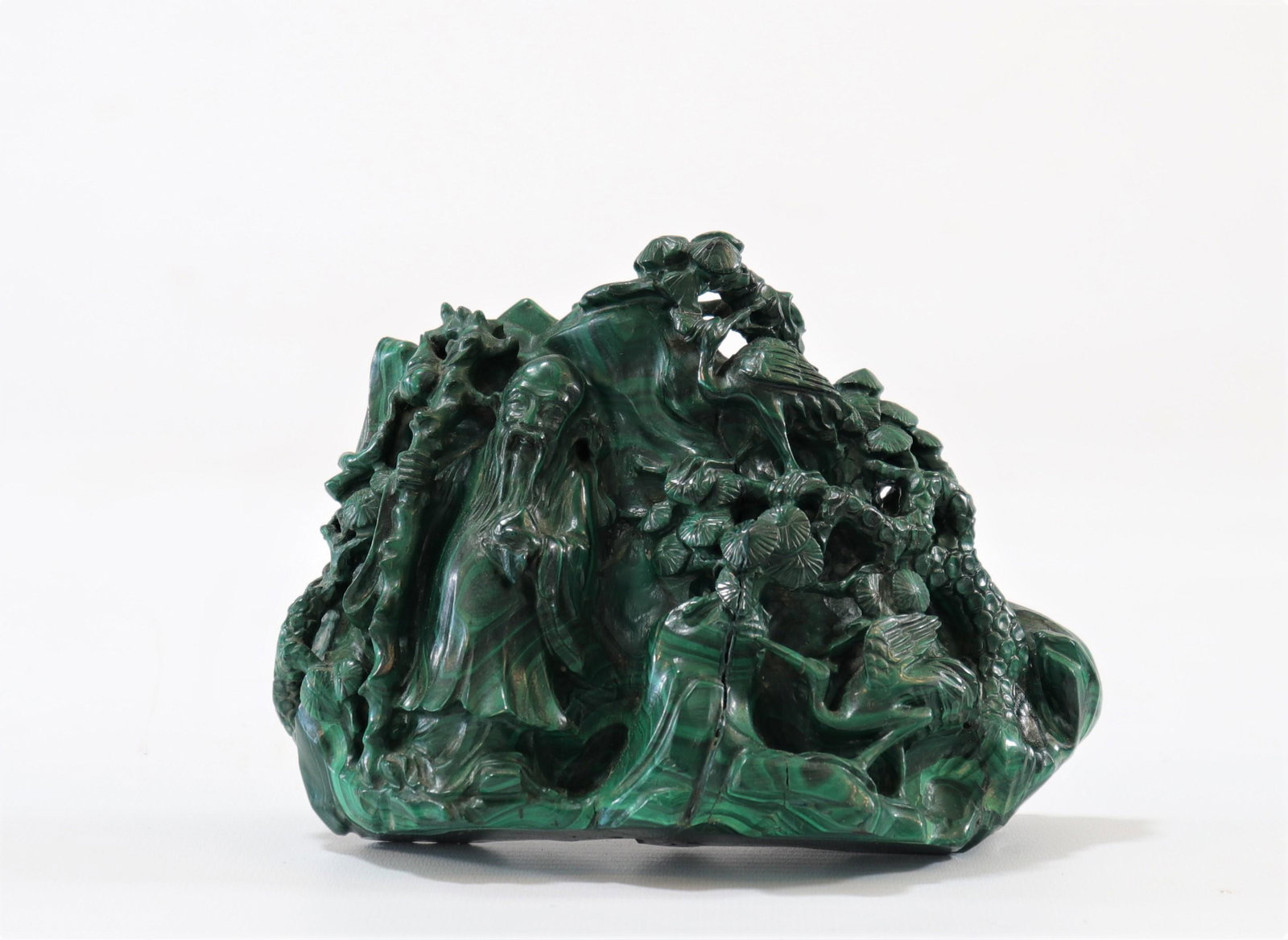 Malachite sculpture china Qing period: Malachite sculpture china Qing period - Weight: 1.19 kg - Sizes: H=110mm L=145mm - Condition: at first sight - normal wear and tear from use - no restoration - no repair