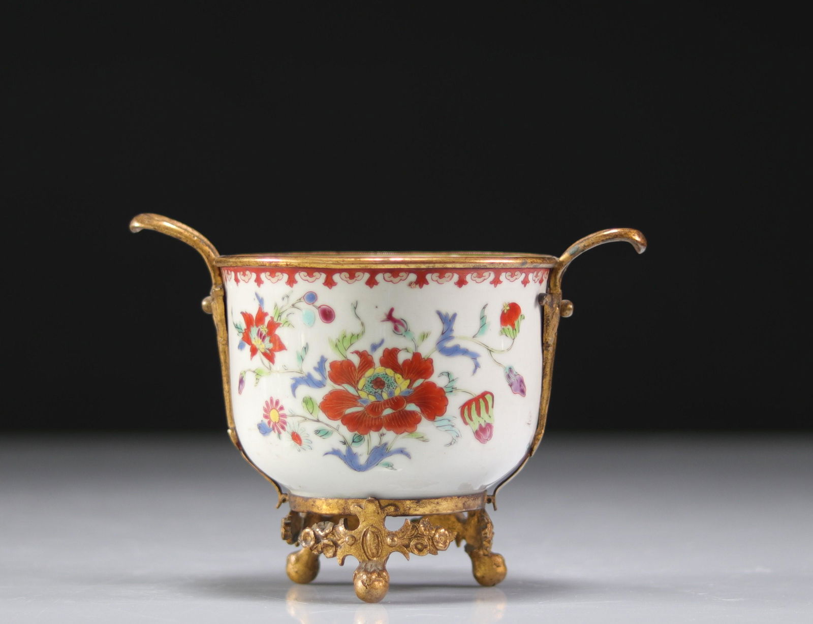 Compagnie des Indes porcelain mounted on bronze (1 of 4)