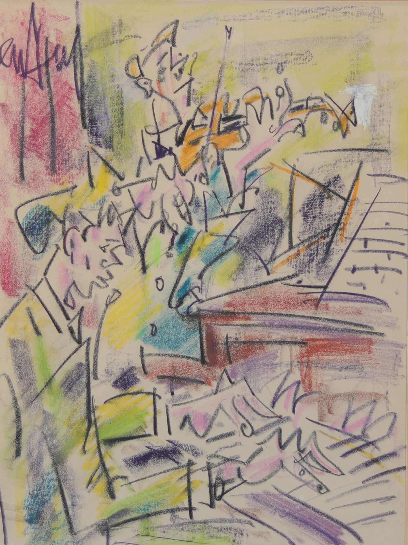 GEN PAUL (1895-1975) crayon Â«Musical duoÂ» (1 of 2)