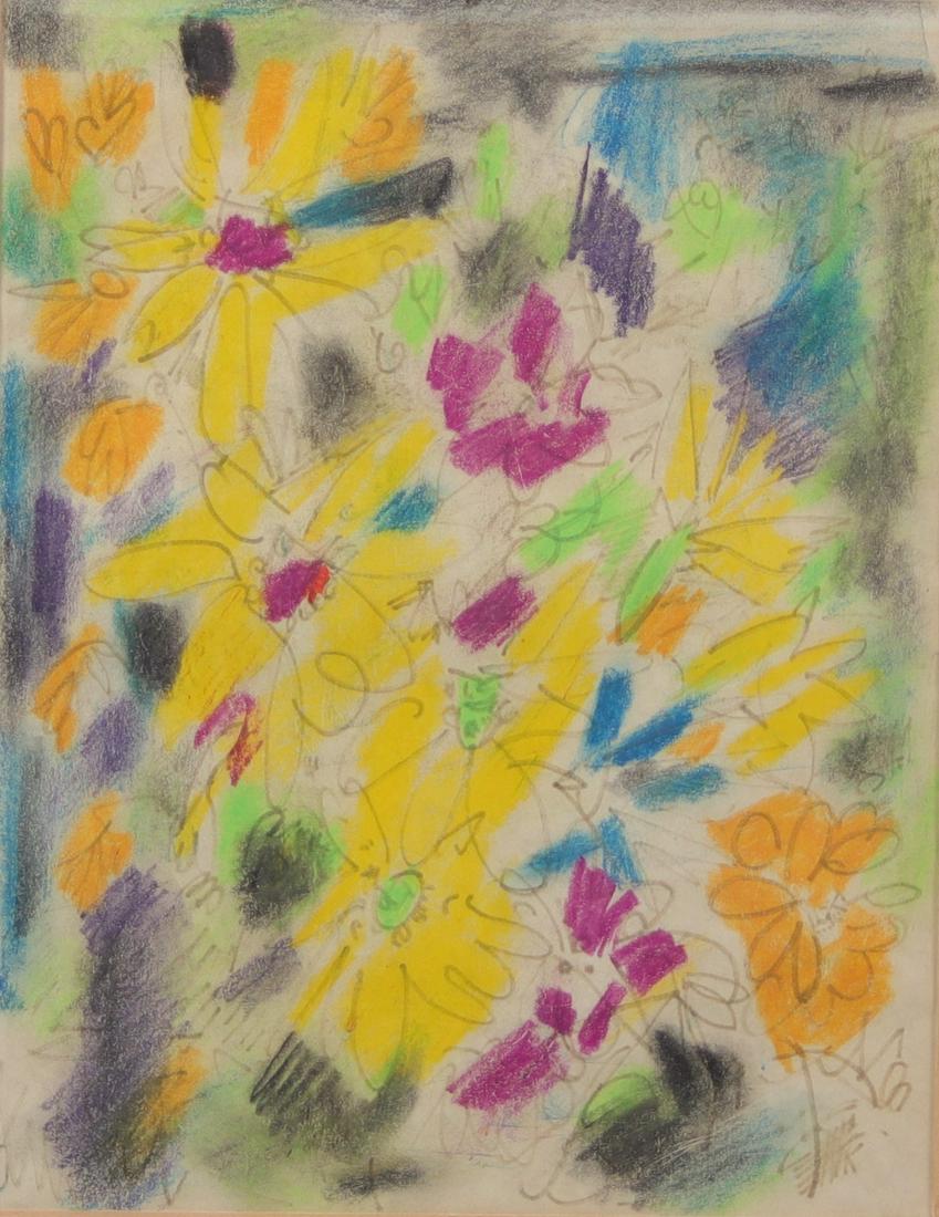 GEN PAUL (1895-1975) crayon "Bouquets of flowers" (1 of 2)