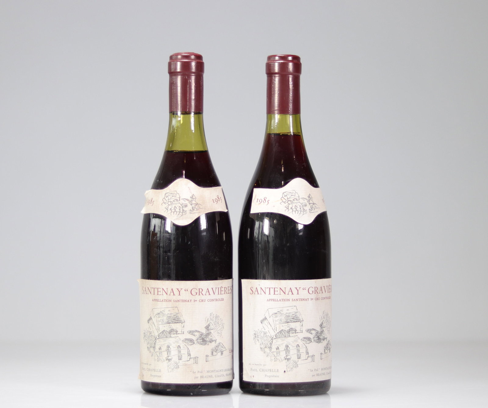 Lot of 2 Santenay "Gravieres" (Paul Chapelle) 1985 (1 of 1)