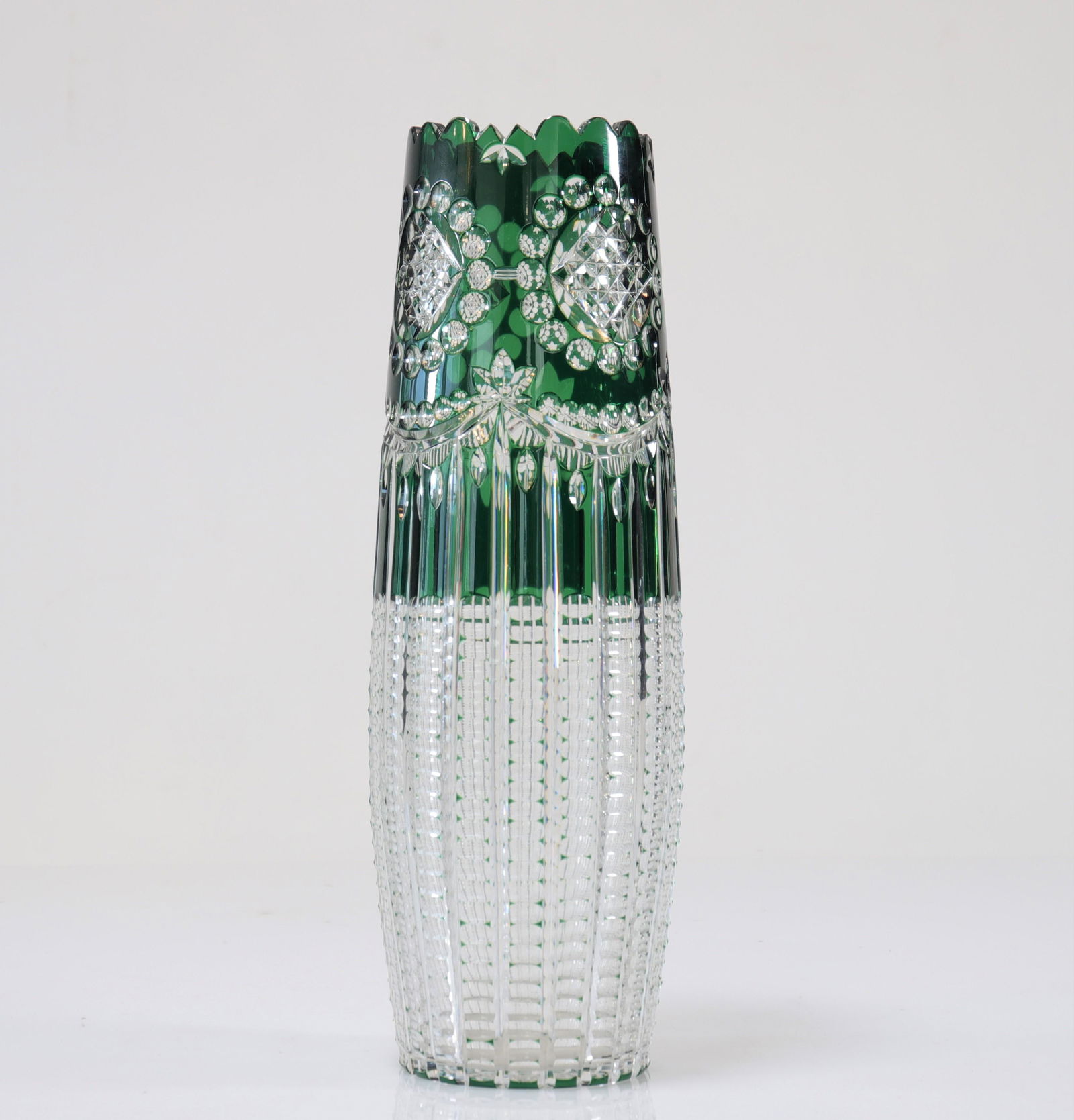 Val Saint Lambert vase Joseph Simon: Val Saint Lambert vase Joseph Simon - Weight: 2.41 kg - Region: Belgique - Sizes: H=370mm L=120mm - Condition: At first sight - good condition - no restoration - not repaired - Author / artist: Val Sa