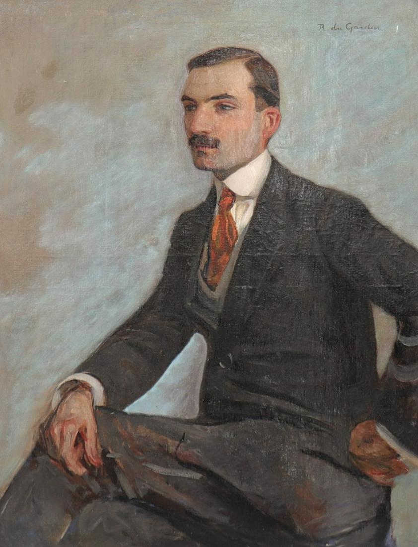 Raoul DU GARDIER (1871-1952) Oil on canvas (portrait of the artist's brother) family provenance: Raoul DU GARDIER (1871-1952) Oil on canvas (portrait of the artist's brother) family provenance - Weight: 7.10 kg - Sizes: Cadre= H=1140mm L=950mm - Condition: At first sight - good condition - no res