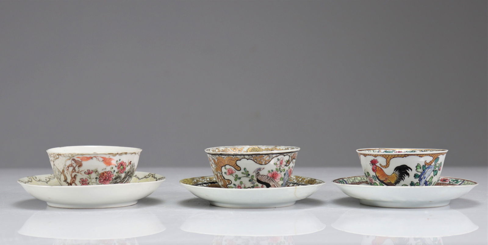18th century famille rose porcelain bowls and plates (3) (1 of 7)