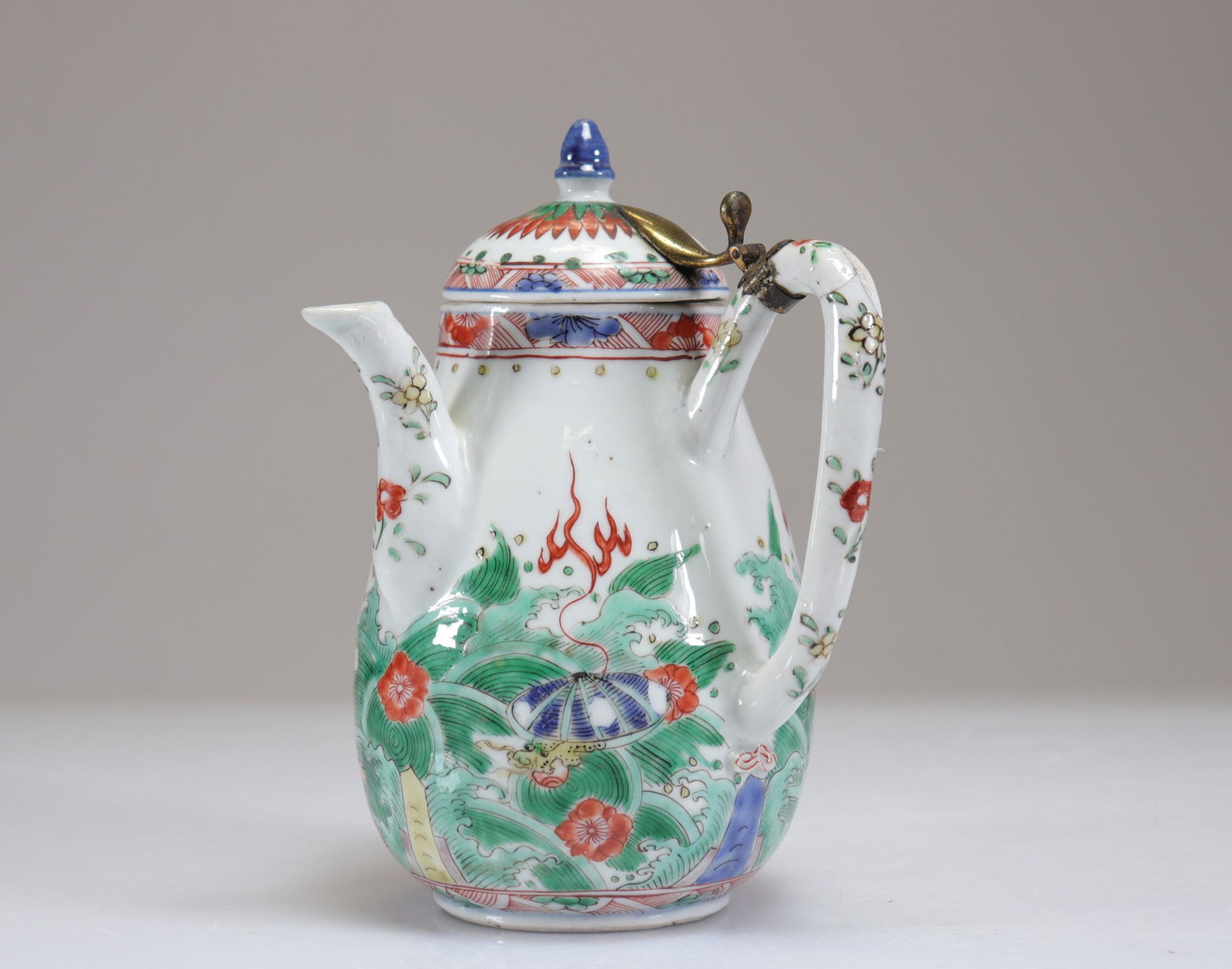 Kangxi period famille verte porcelain chocolatier (1 of 6)