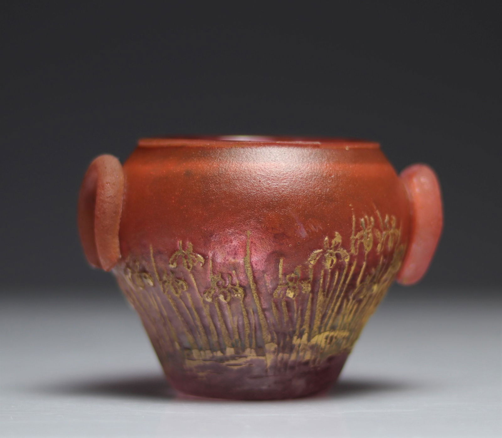 Daum Nancy vase with Irises and applications (1 of 4)