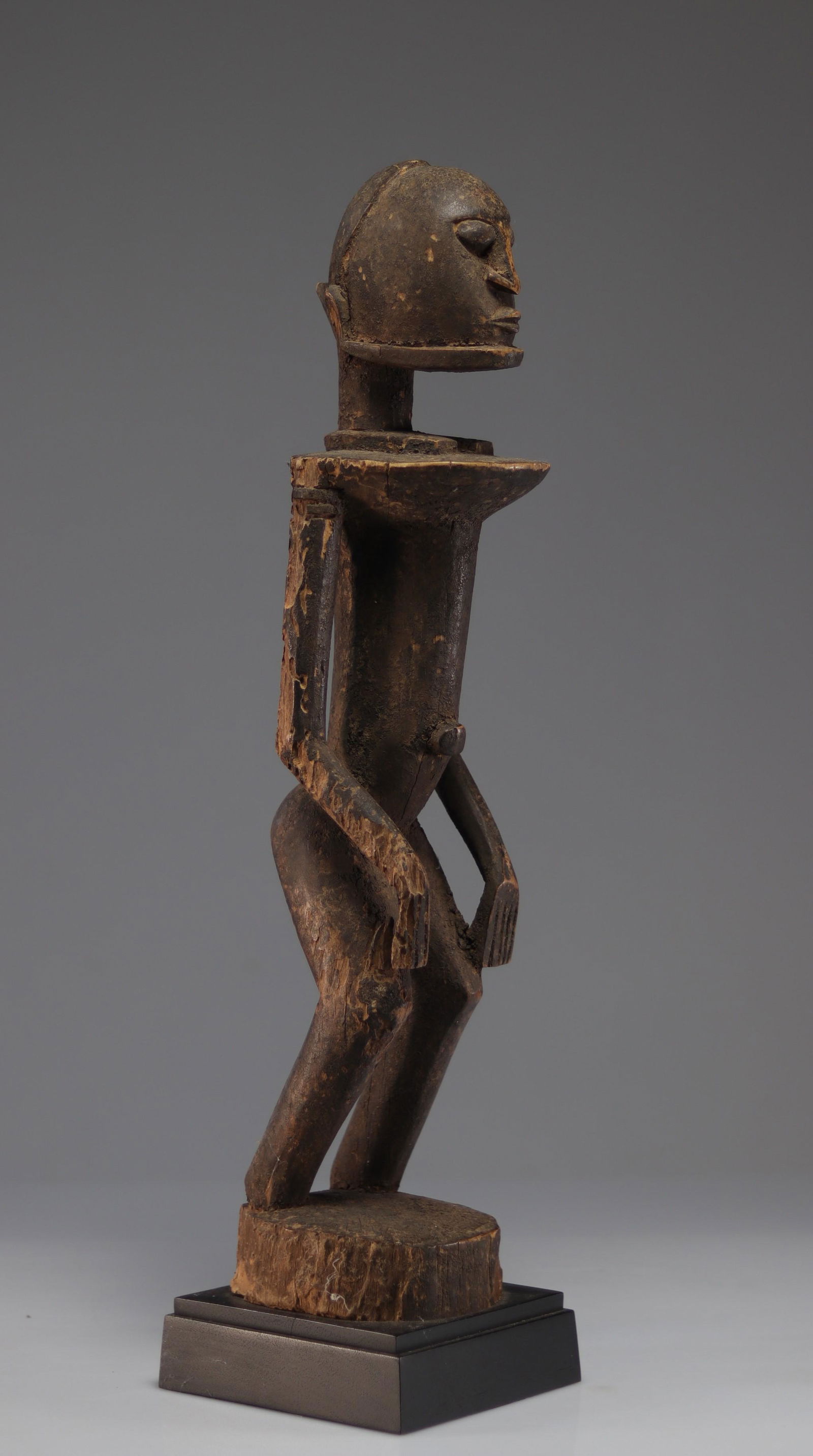 Dogon statue, Mali, male figure with dark patina (1 of 4)