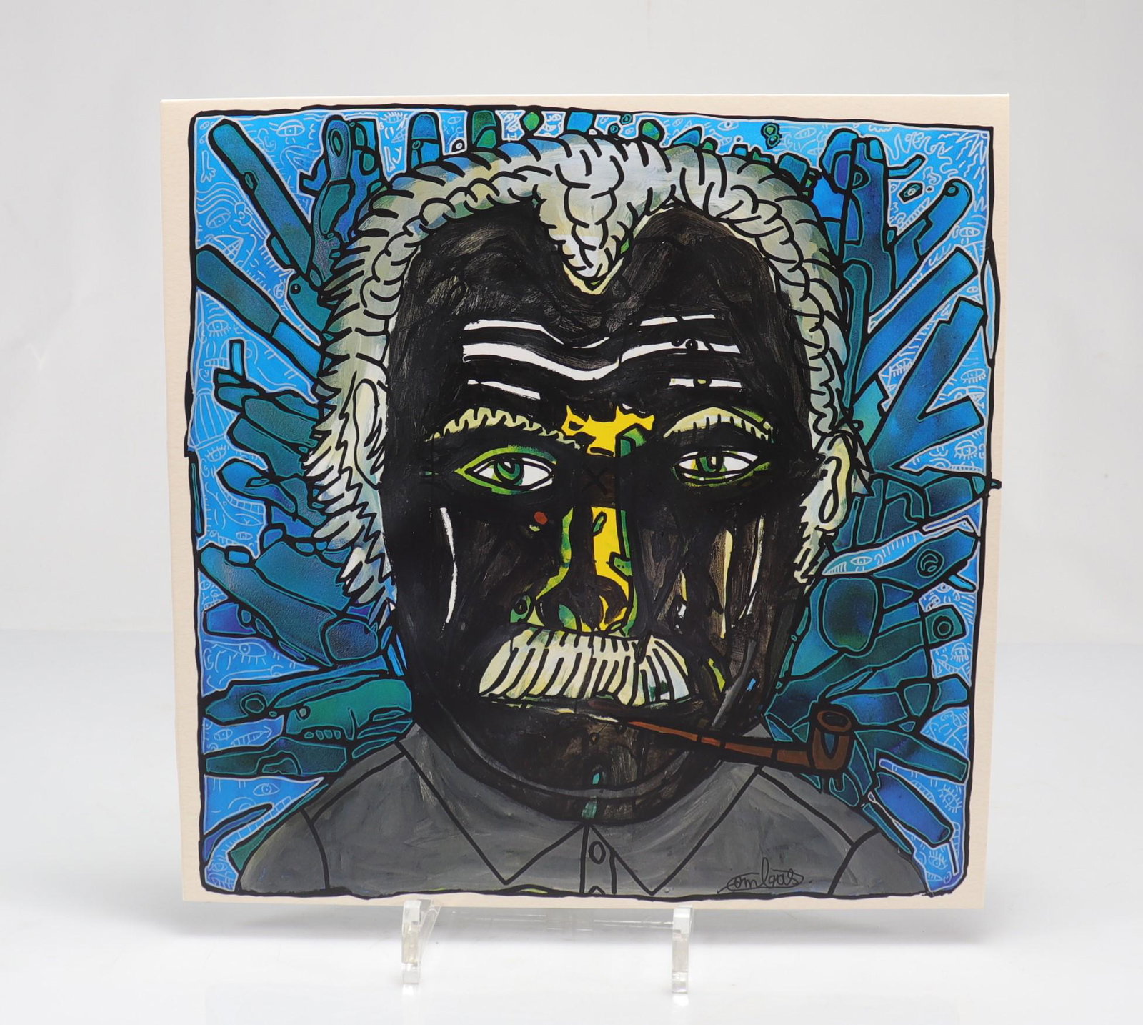 Robert Combas. Georges Brassens Super Star, screen-printed record cover: Robert Combas. Georges Brassens Superstar. 2021. Screen-printed record cover. Accompanied by its vinyl record Signed (in the plate) on the back. Size: 31.5 x 31.5cm - Weight: 280 g - Shipping availabl