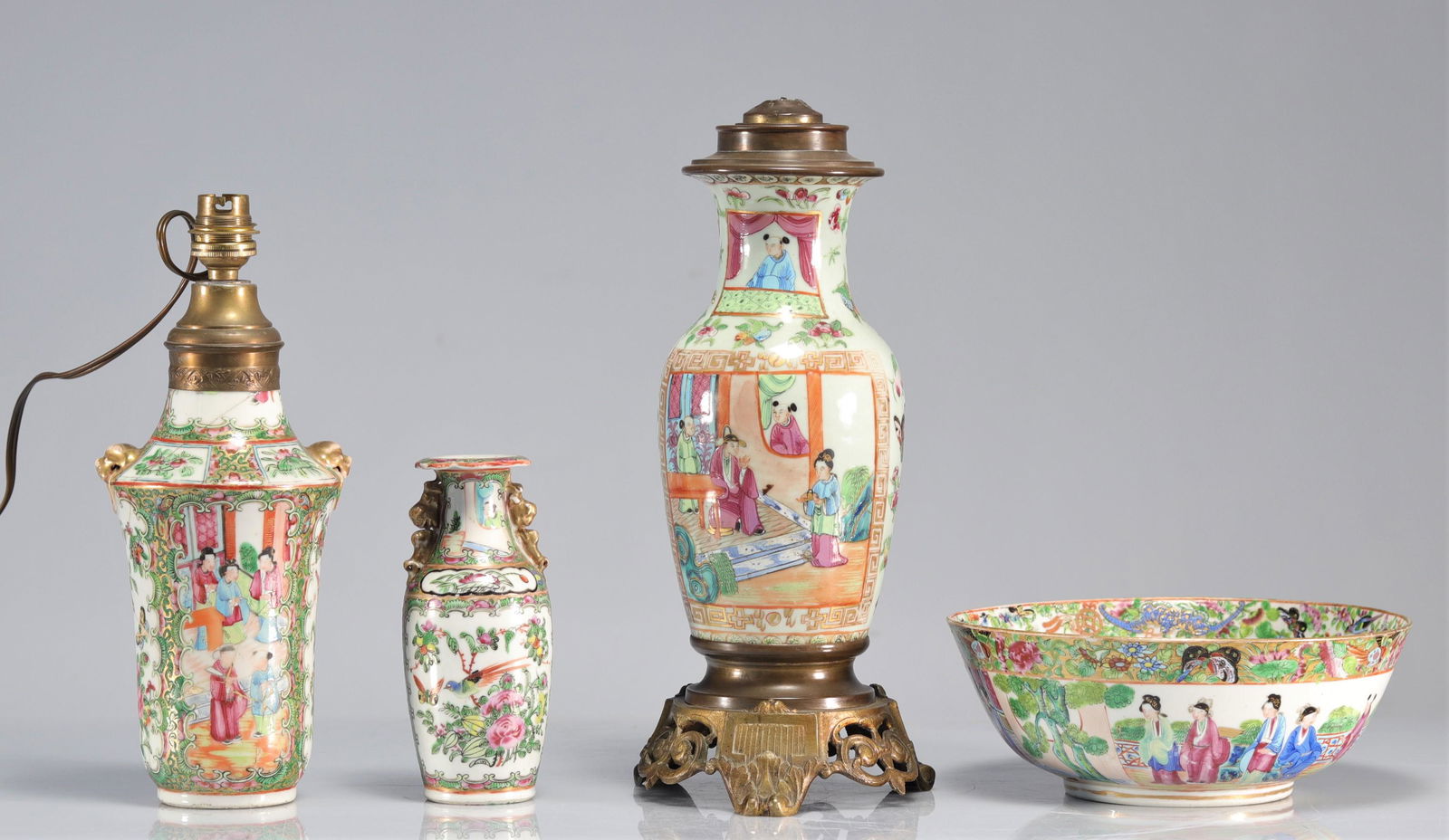 Canton and Nanjing porcelain various objects (6) (1 of 4)