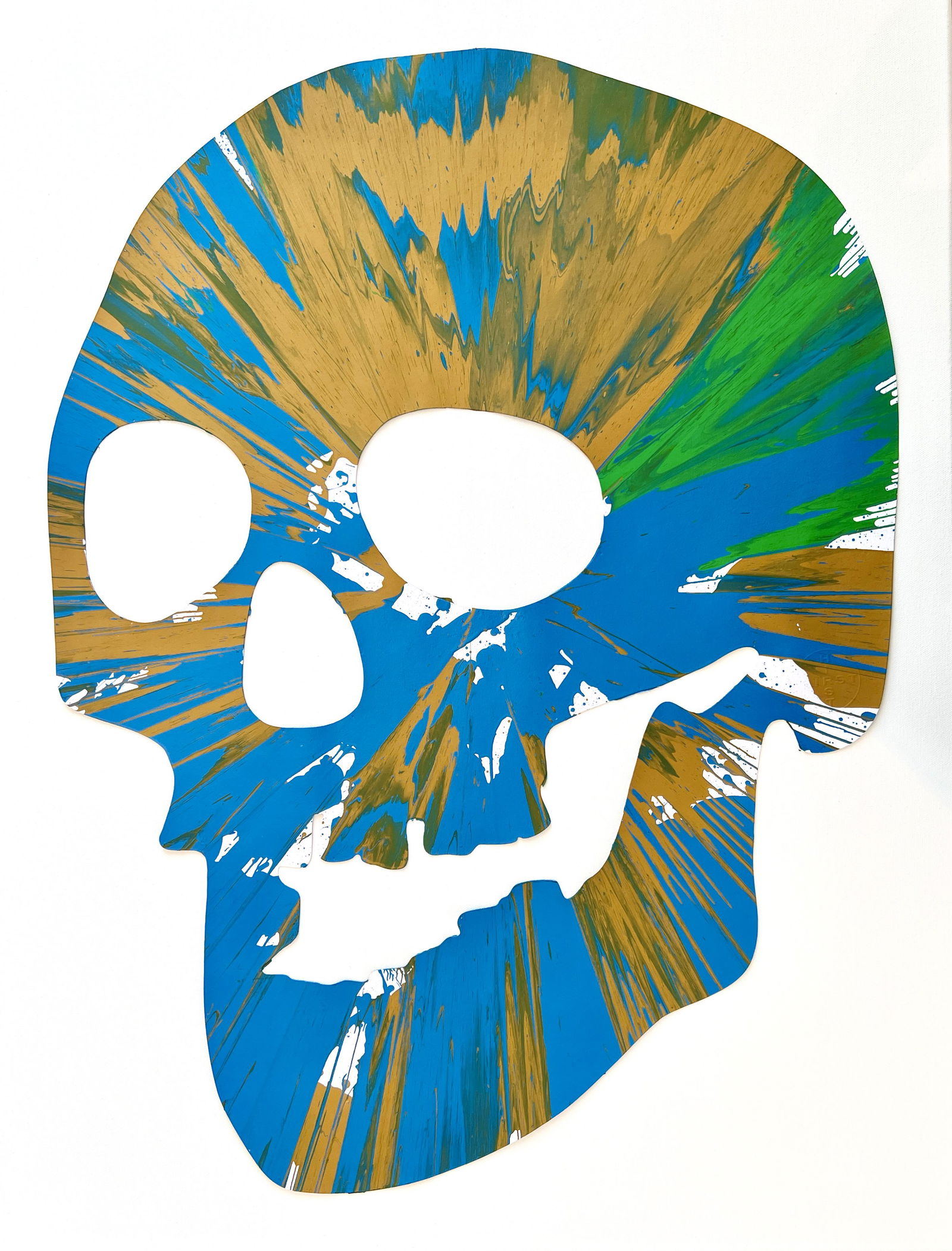 Damien Hirst. Skull. Spin Painting, acrylic on paper (1 of 3)