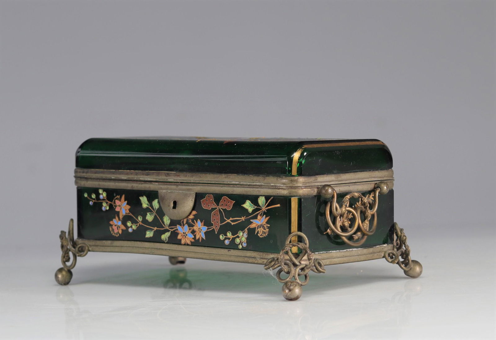 Napoleon III enameled glass "Moser" box (1 of 5)