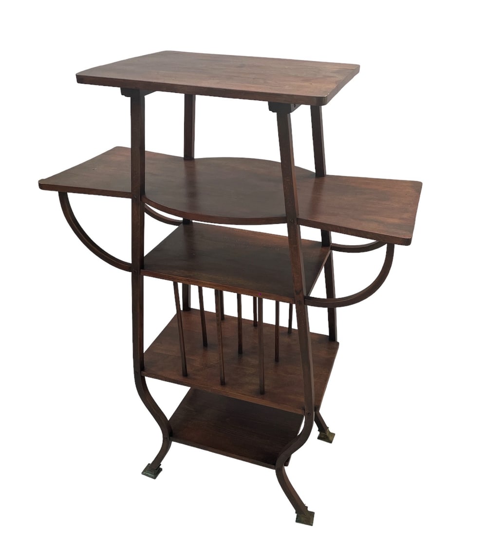 Michael THONET (1796-1871) Wooden shelf with five brackets: Michael THONET (1796-1871) Wooden shelf with five brackets - Weight: 12.40 kg - Shipping unavailable - Region: Autriche - Sizes: H 1180MM L850MM - At first glance: good condition