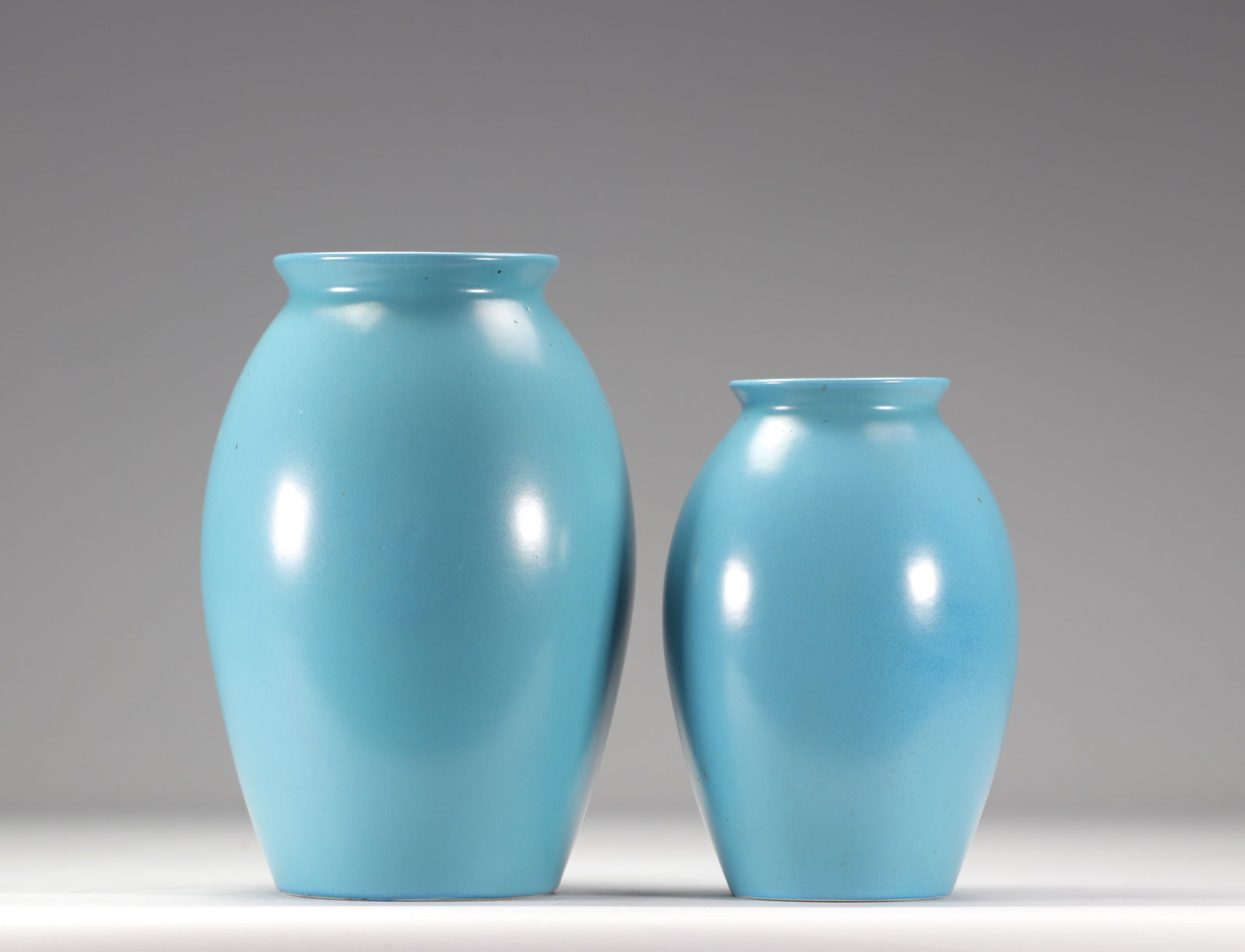 VILLEROY & BOCH Septfontaines, Light blue earthenware vases (2) (1 of 2)