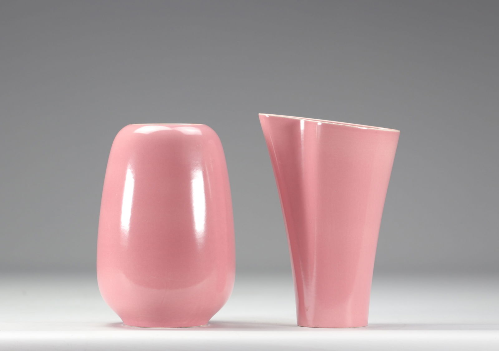 VILLEROY & BOCH Septfontaines, vases (2) rose earthenware (1 of 2)