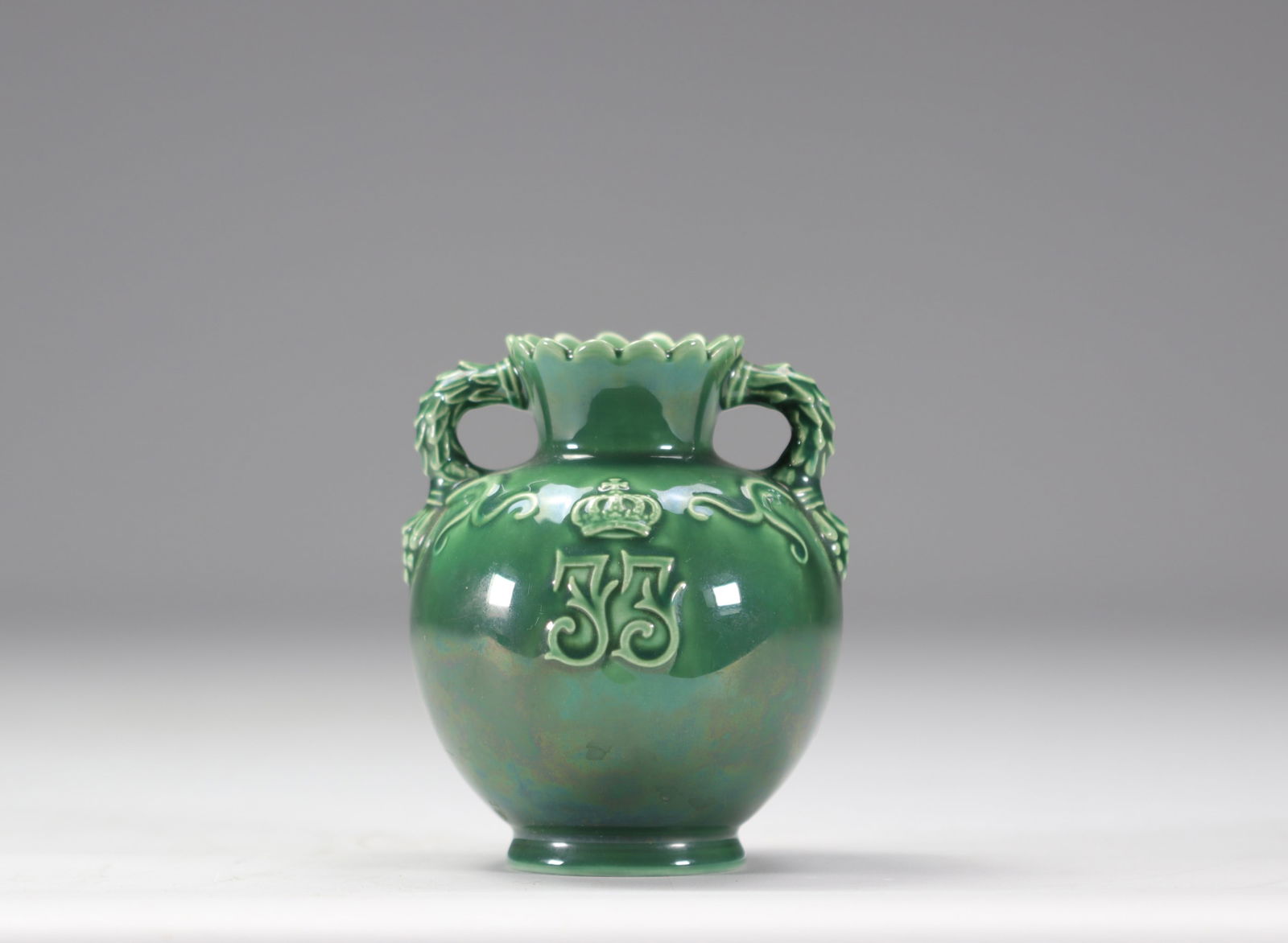 VILLEROY & BOCH Septfontaines small green vase (1 of 3)